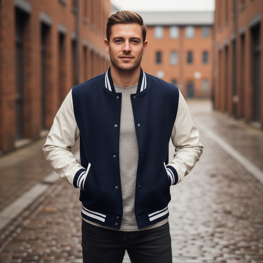 Milan Heren Jas | Tailored Fit-Basser-Marineblauw-M-Basser