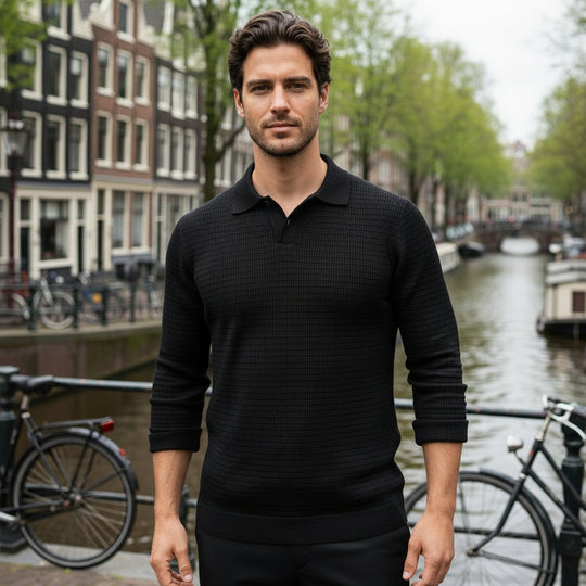 Rowan – Heren Poloshirt | Ademend Comfort met Tijdloos Streepdessin-Basser-Basser