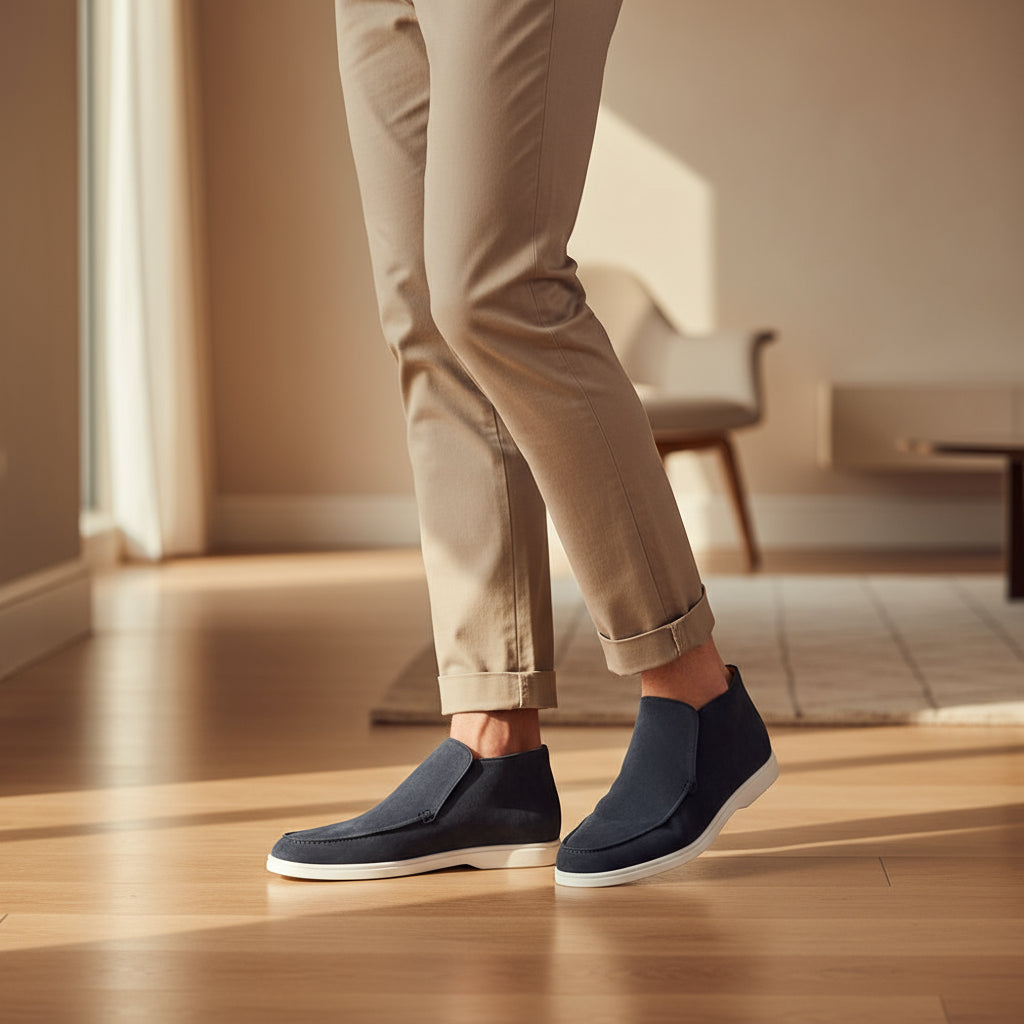 Ruben Heren Loafers Zwart | Minimalistisch Design-Basser-Blauw-6-Basser