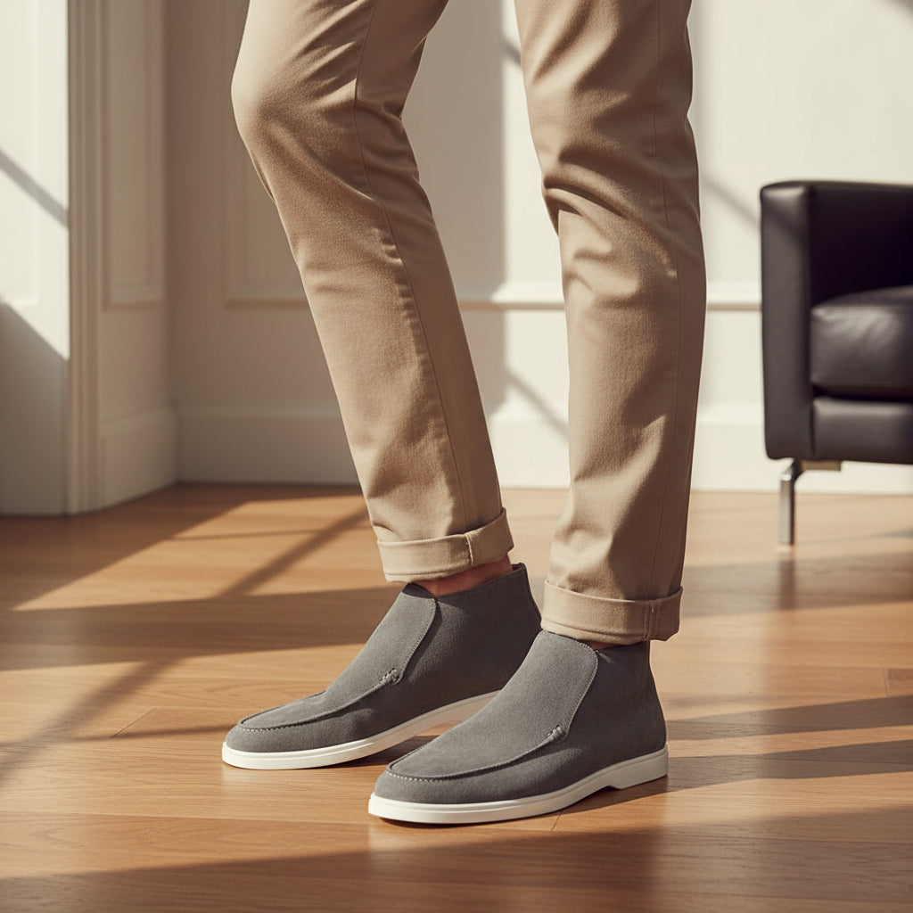 Ruben Heren Loafers Zwart | Minimalistisch Design-Basser-Grijs-6-Basser