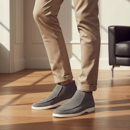 Ruben Heren Loafers Zwart | Minimalistisch Design-Basser-Grijs-6-Basser