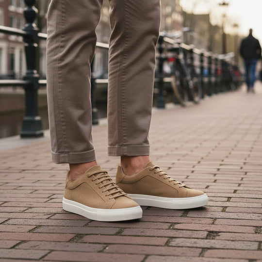 Sven – Heren Sneakers | Tijdloos Oxford Design met Comfortabele Pasvorm-Sneakers-Basser-Basser