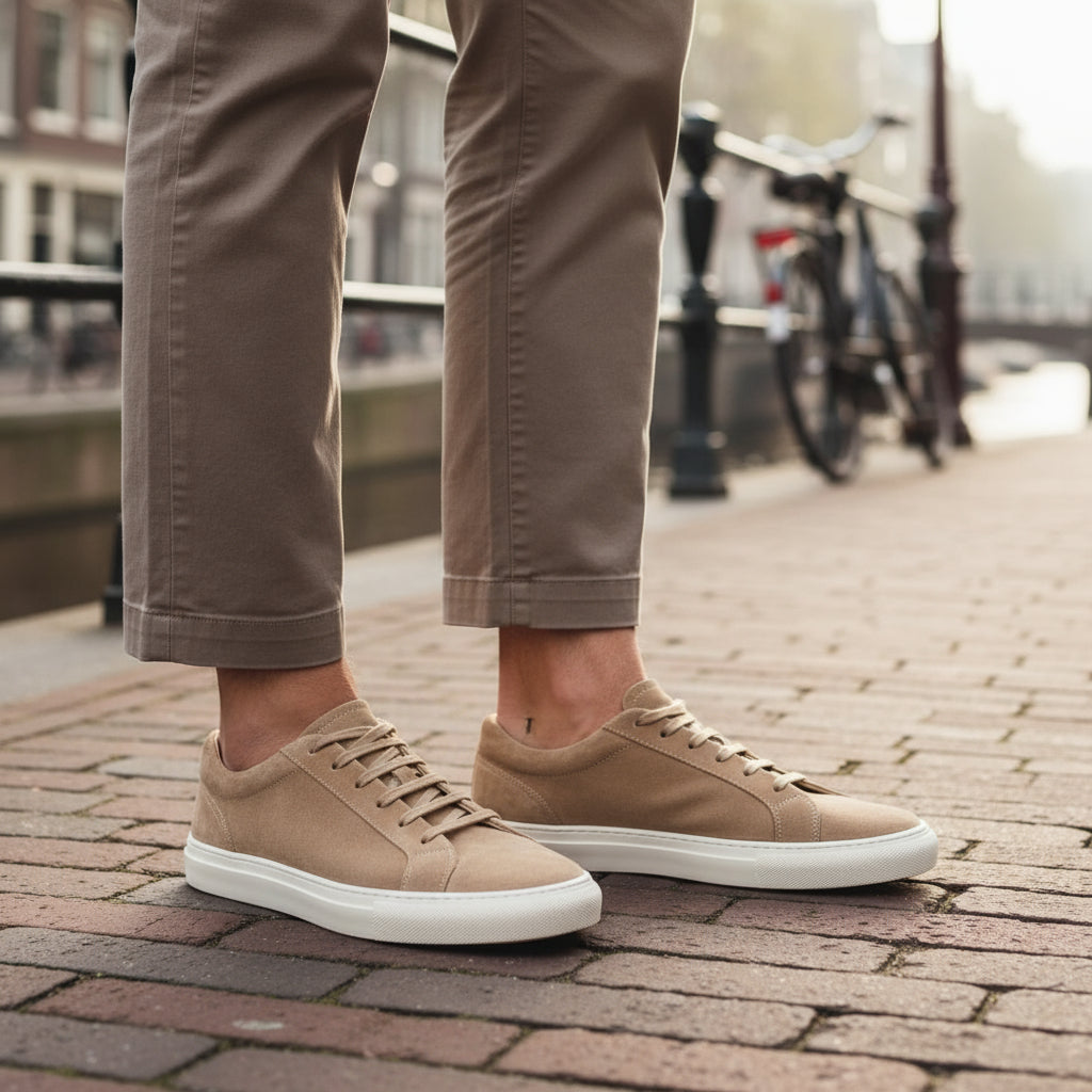 Sven – Heren Sneakers | Tijdloos Oxford Design met Comfortabele Pasvorm-Sneakers-Basser-Basser