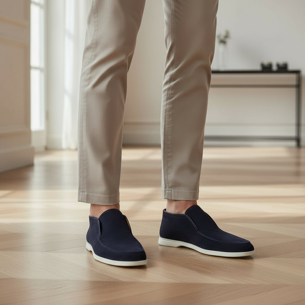 Thomas – Heren Loafers | Comfortabel Suède Design-Instappers-Basser-Donkerblauw-39-Basser