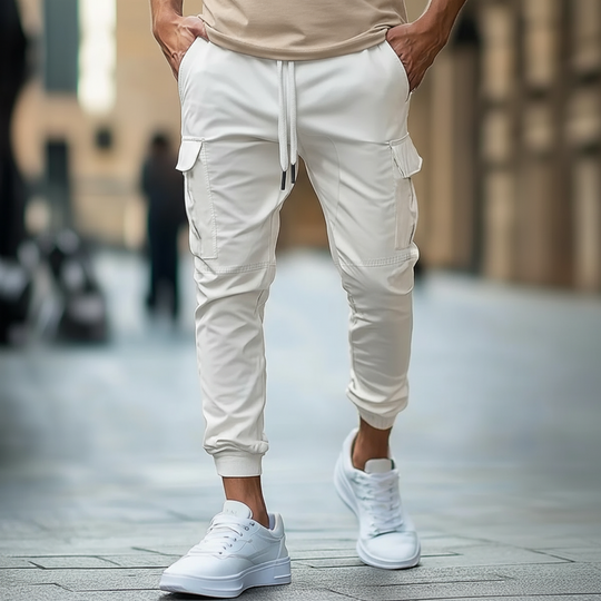 Tobbias – Heren Cargo Broek | Praktisch Design Voor Comfort En Stijl-Basser-Beige-S-Basser