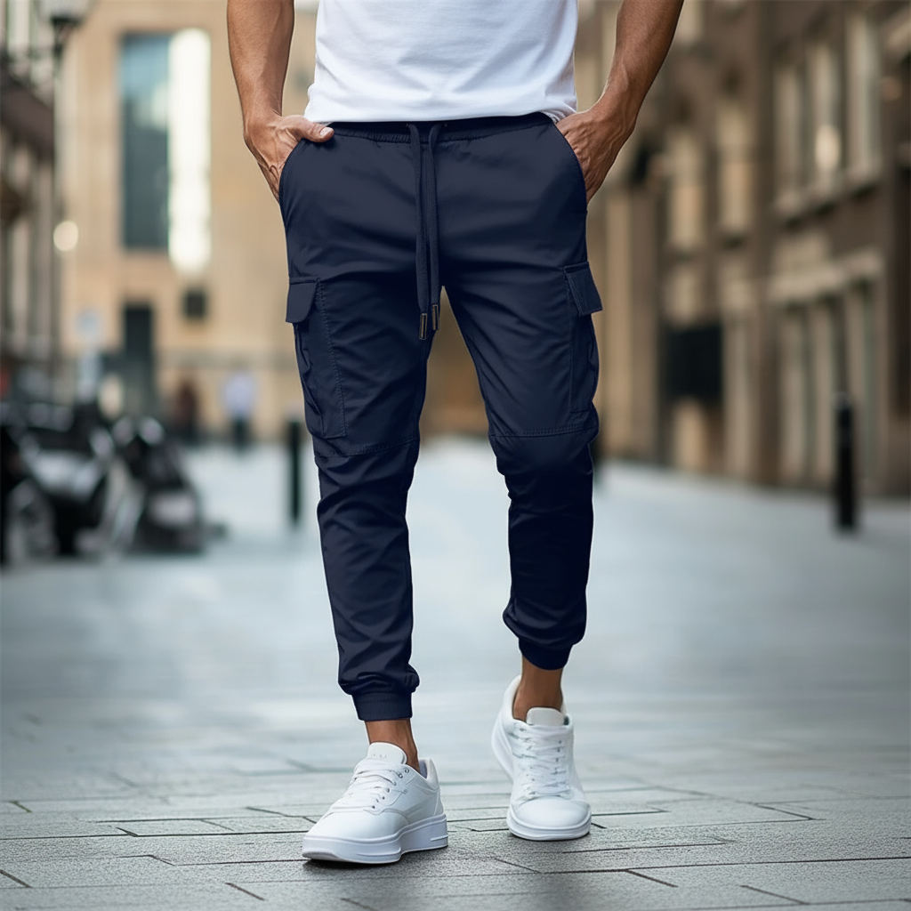 Tobbias – Heren Cargo Broek | Praktisch Design Voor Comfort En Stijl-Basser-Blauw-S-Basser