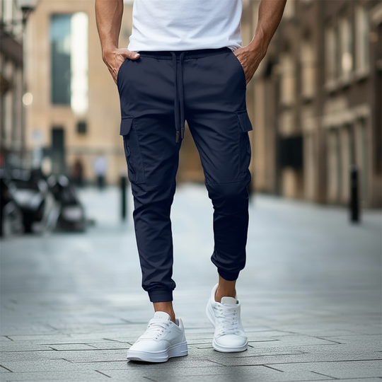 Tobbias – Heren Cargo Broek | Praktisch Design Voor Comfort En Stijl-Basser-Blauw-S-Basser