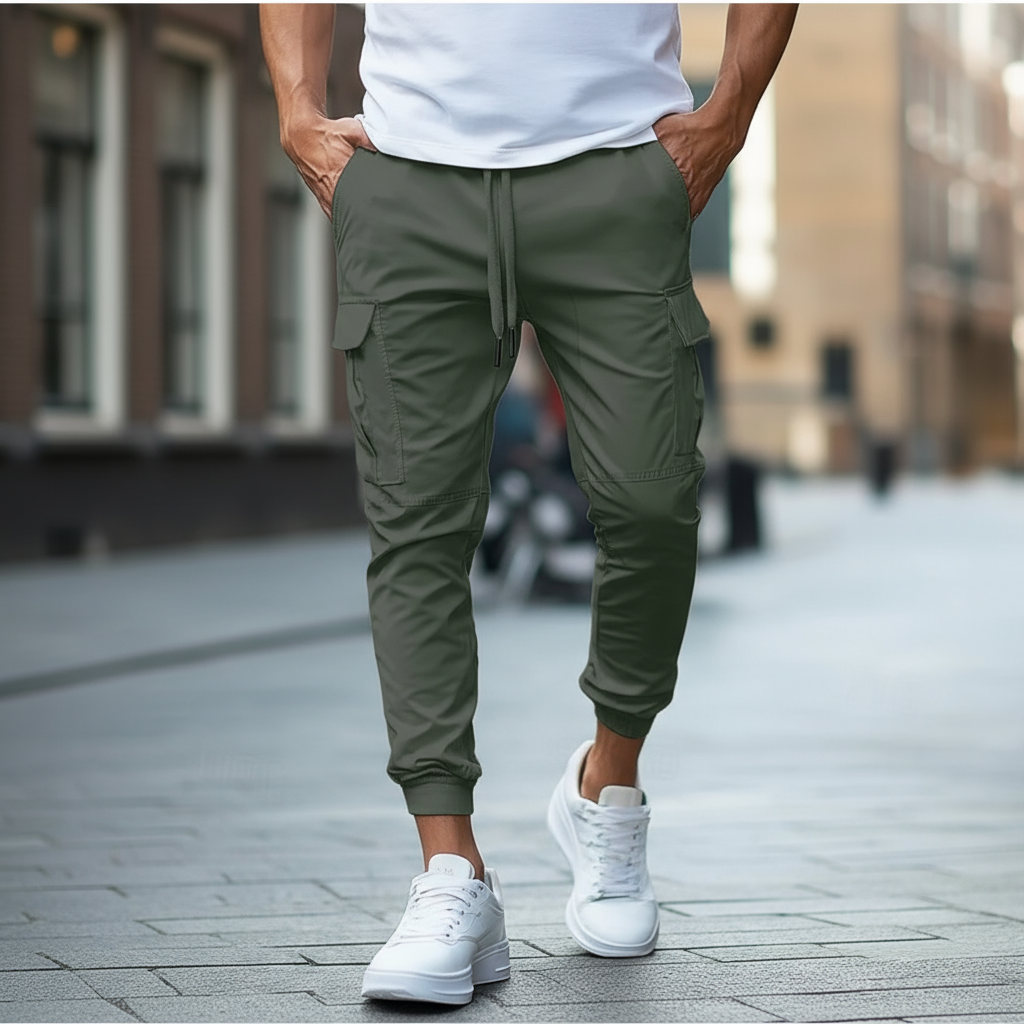 Tobbias – Heren Cargo Broek | Praktisch Design Voor Comfort En Stijl-Basser-Groen-S-Basser