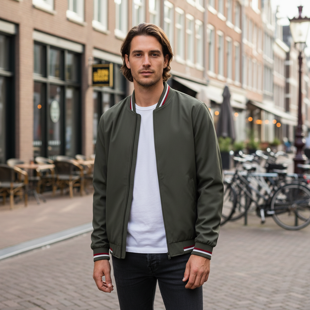 Victor Heren Bomberjack | Lichtgewicht Design-Basser-Donkergrijs-M-Basser