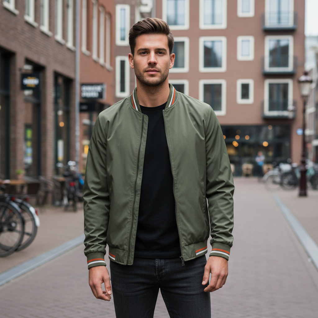 Victor Heren Bomberjack | Lichtgewicht Design-Basser-Groen-M-Basser