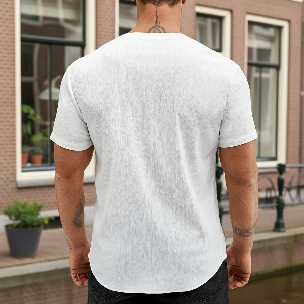Victor Heren Overhemd | Effen Kleur-Heren tops-Basser-Basser