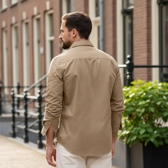 Victor Heren Overhemd | Functionele Borstzak-Casual Shirts: Casual Shirts-Basser-Basser