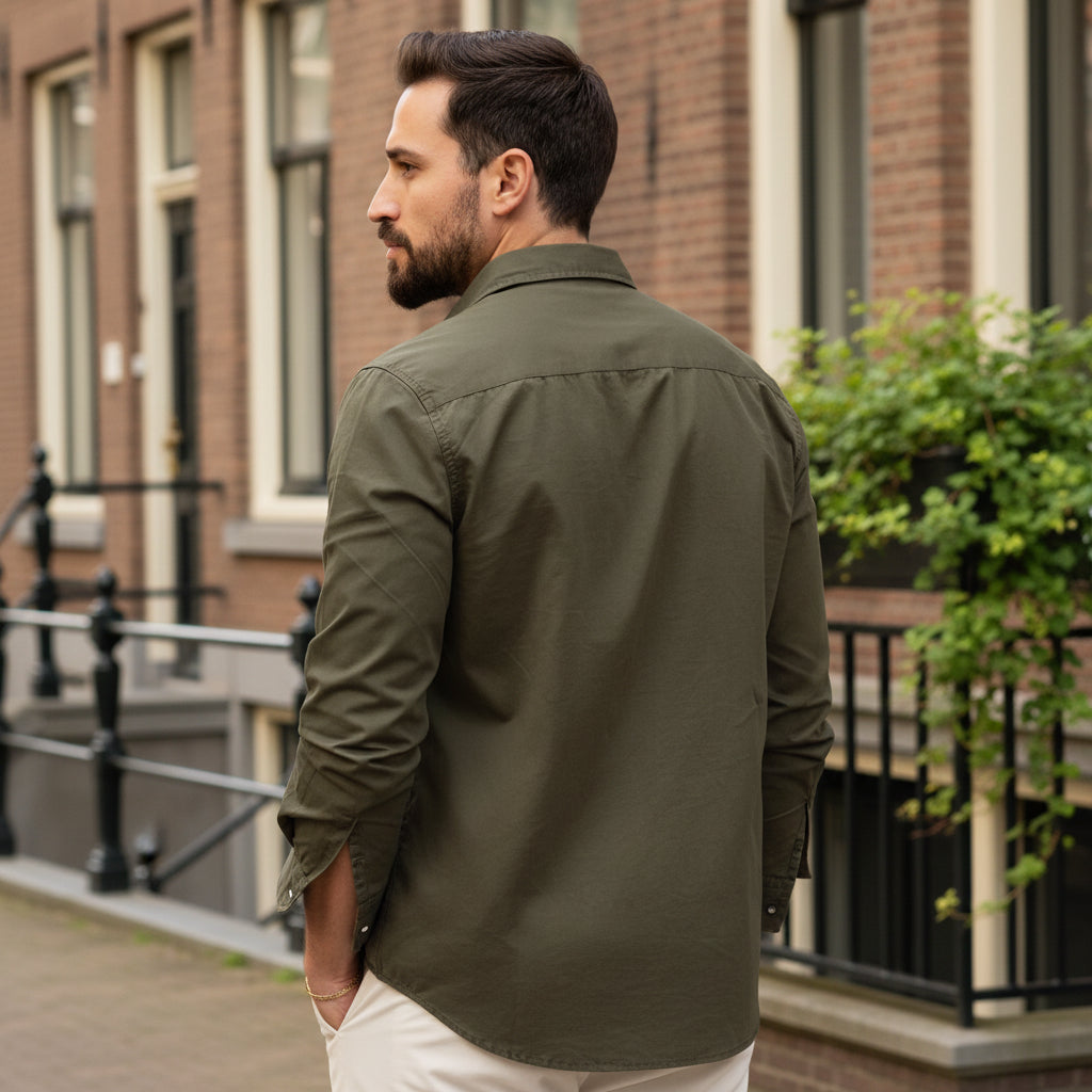 Victor Heren Overhemd | Functionele Borstzak-Casual Shirts: Casual Shirts-Basser-Basser