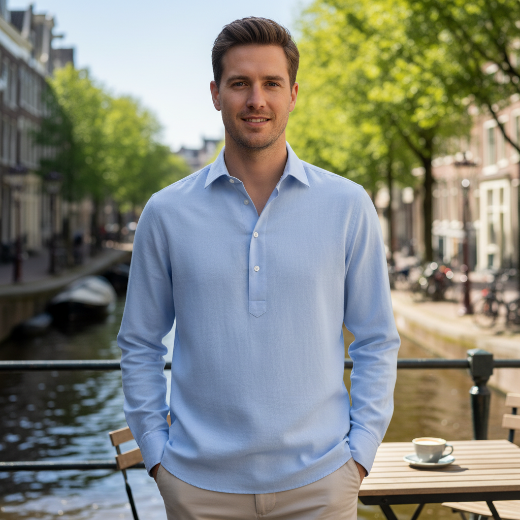 Victor Heren Overhemd | Pop-over Design-Basser-Basser