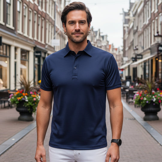 Victor Heren Polo | Effen Kraag-Basser-Basser