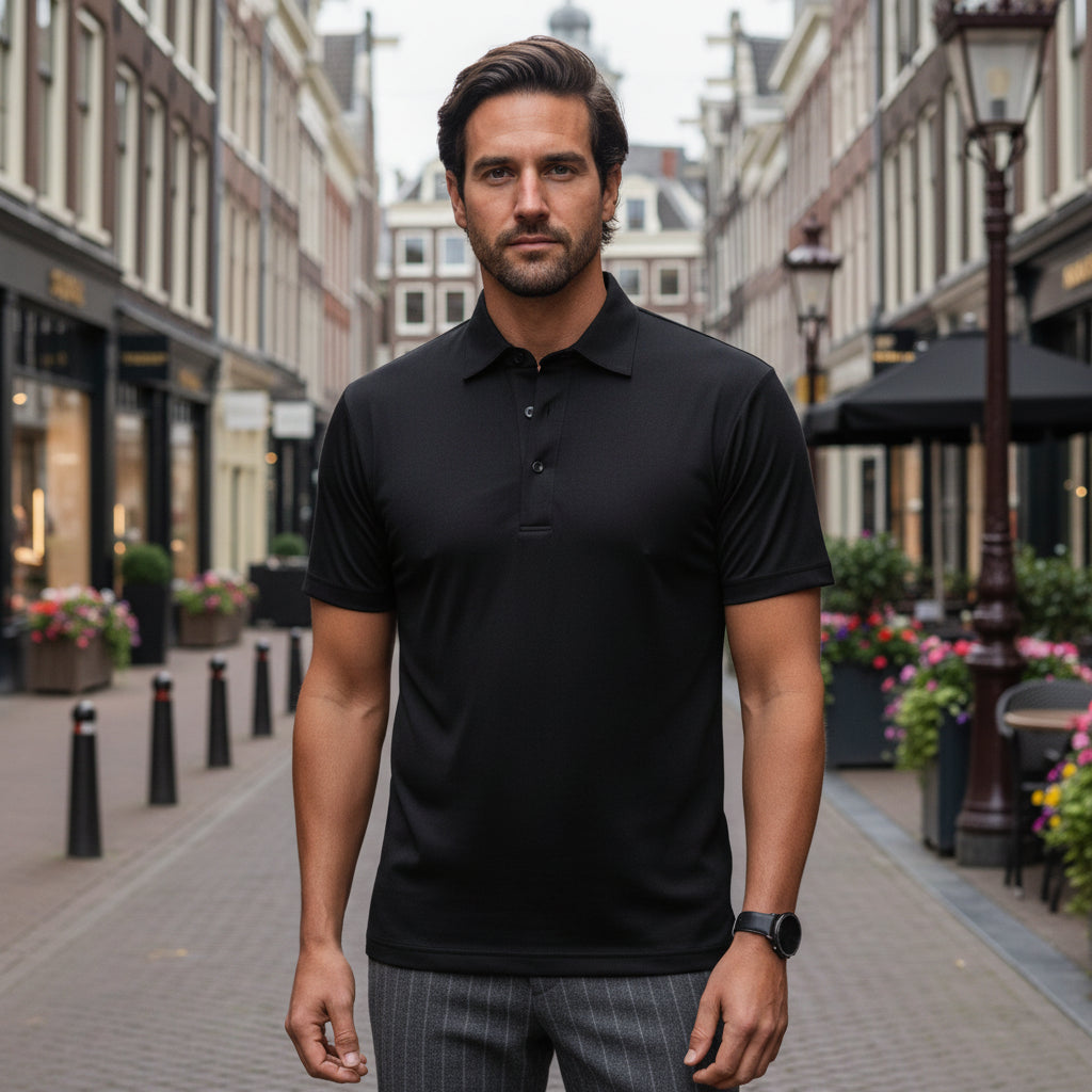 Victor Heren Polo | Effen Kraag-Basser-Basser