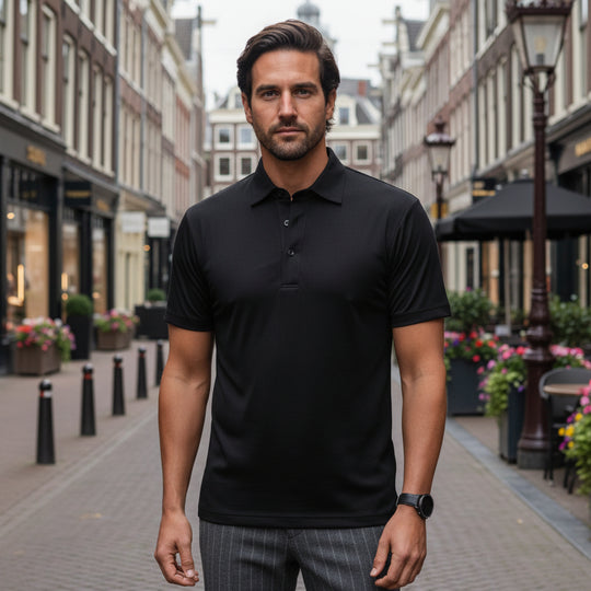 Victor Heren Polo | Effen Kraag-Basser-Basser