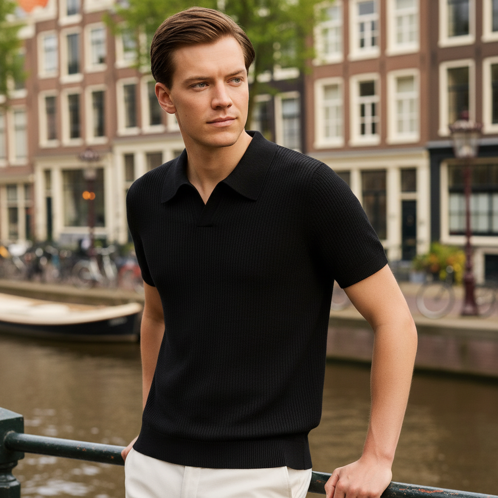 Victor Heren Polo | Minimalistisch Design-Basser-Zwart-M-Basser