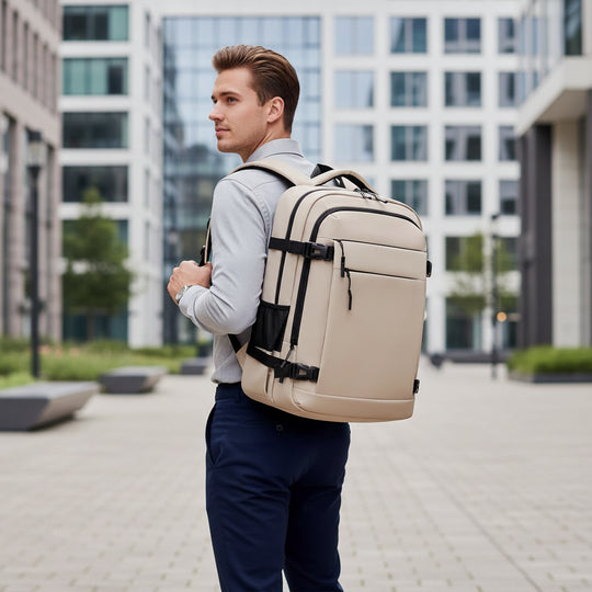 Victor Heren Rugzak | Ergonomisch Ontwerp-Rugzakken-Basser-Beige-Basser