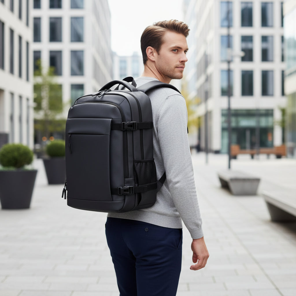 Victor Heren Rugzak | Ergonomisch Ontwerp-Rugzakken-Basser-Zwart-Basser