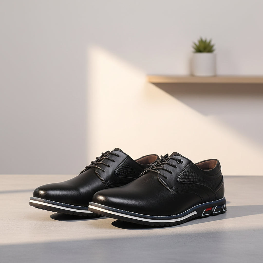 Victor Heren Schoenen | Orthopedisch Comfort-Basser-Zwart-40-Basser