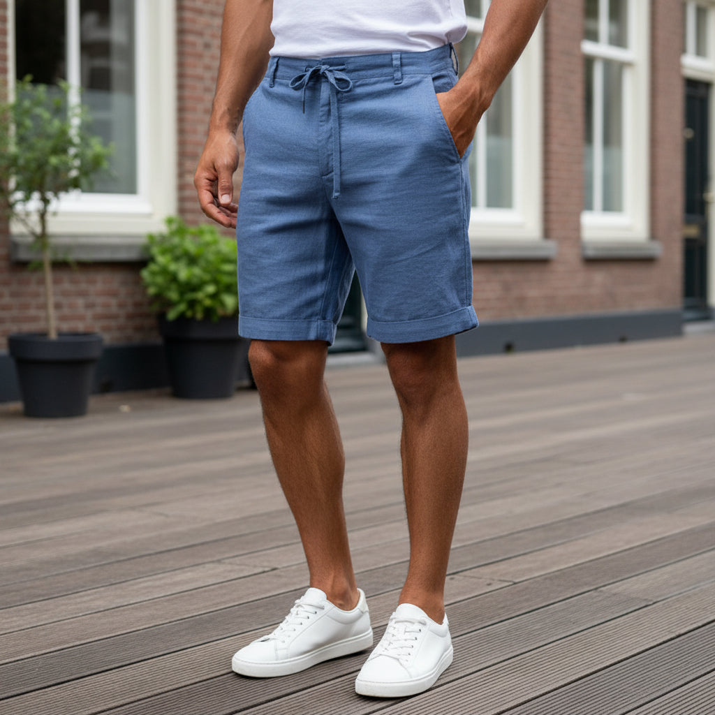 Victor Heren Short | Moderne Pasvorm-Basser-Blauw-S-Basser