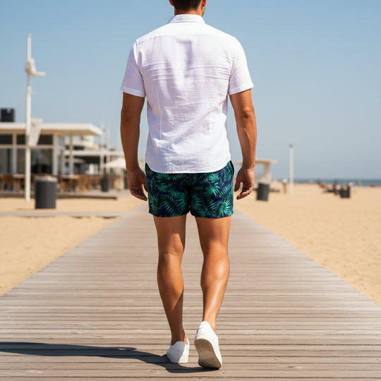 Victor Heren Short | Tropisch Patroon-Heren badmode-Basser-Basser