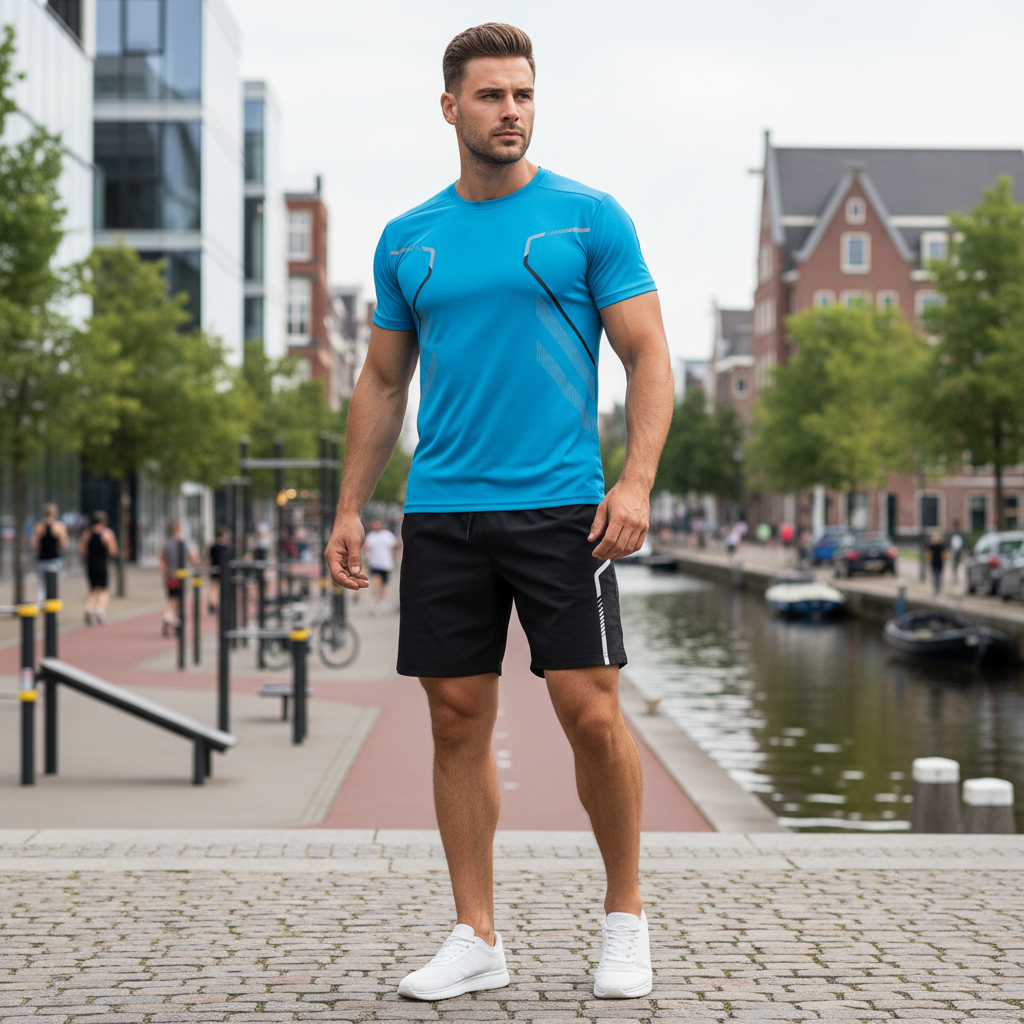 Victor Heren Sportset | Ademend en Comfortabel-Basser-Lichtblauw-XS-Basser