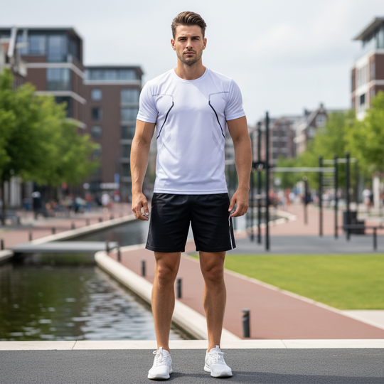Victor Heren Sportset | Ademend en Comfortabel-Basser-Wit-XS-Basser
