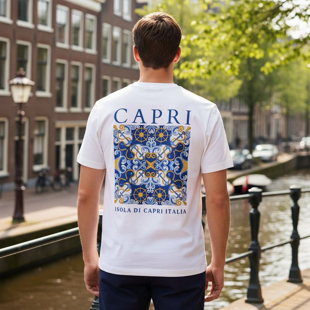 Victor Heren T-Shirt | Capri Print-Basser-Basser