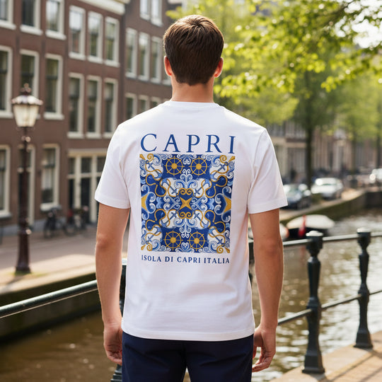 Victor Heren T-Shirt | Capri Print-Basser-Basser