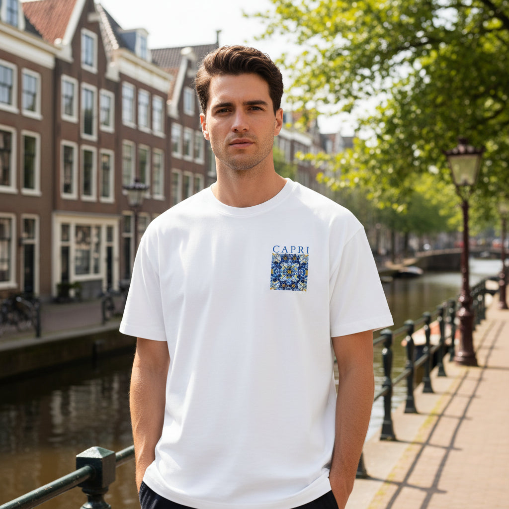 Victor Heren T-Shirt | Capri Print-Basser-Basser