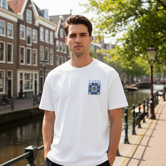 Victor Heren T-Shirt | Capri Print-Basser-Basser