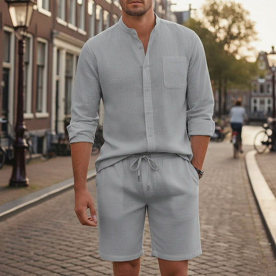 Victor Heren Zomerset | Ademend Comfort-Basser-Grijs-S-Basser