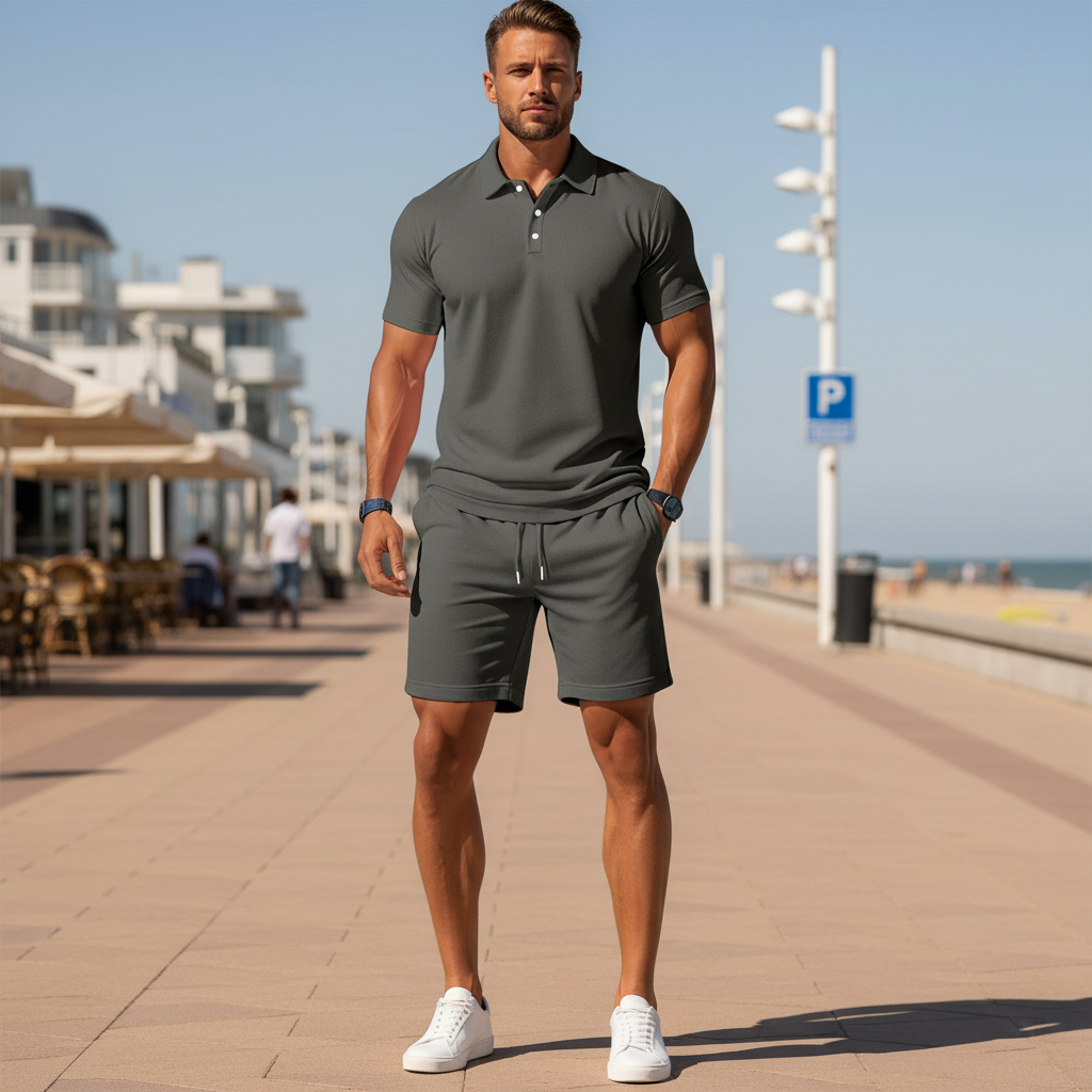 Victor Heren Zomerset | Casual Comfort-Basser-Donkergrijs-S-Basser