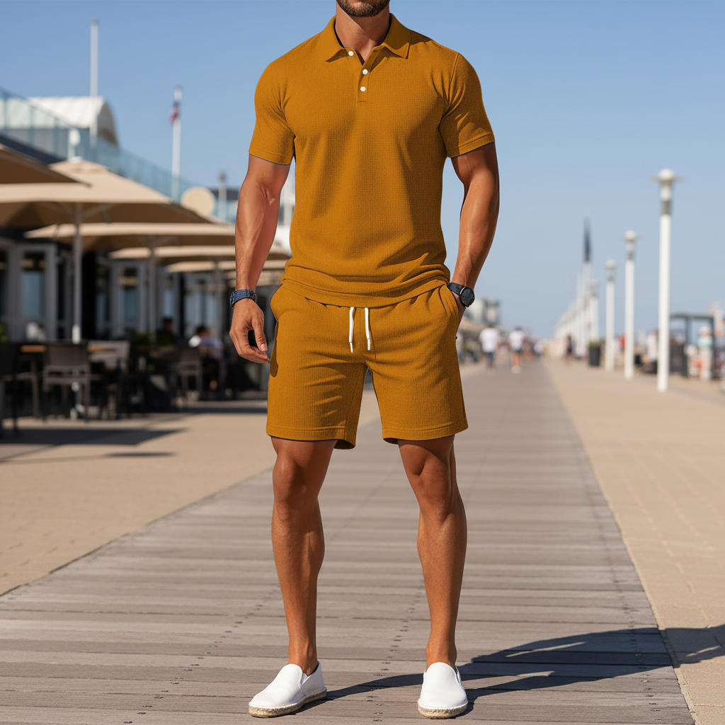 Victor Heren Zomerset | Casual Comfort-Basser-Khaki-S-Basser