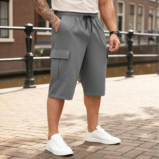 Vince Heren Capribroek | Losse Pasvorm-Basser-Grijs-S-Basser