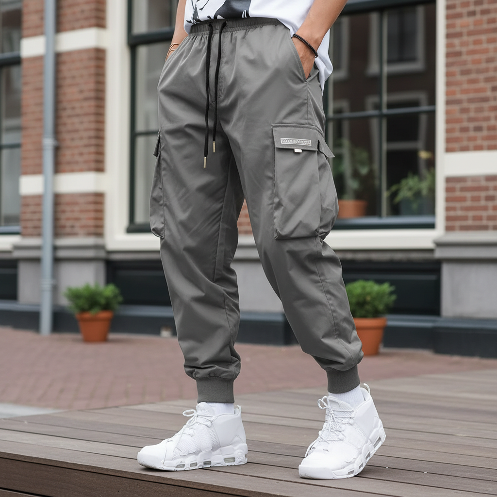 Vince Heren Cargo Broek | Moderne Pasvorm met Ruime Zakken-Basser-Basser