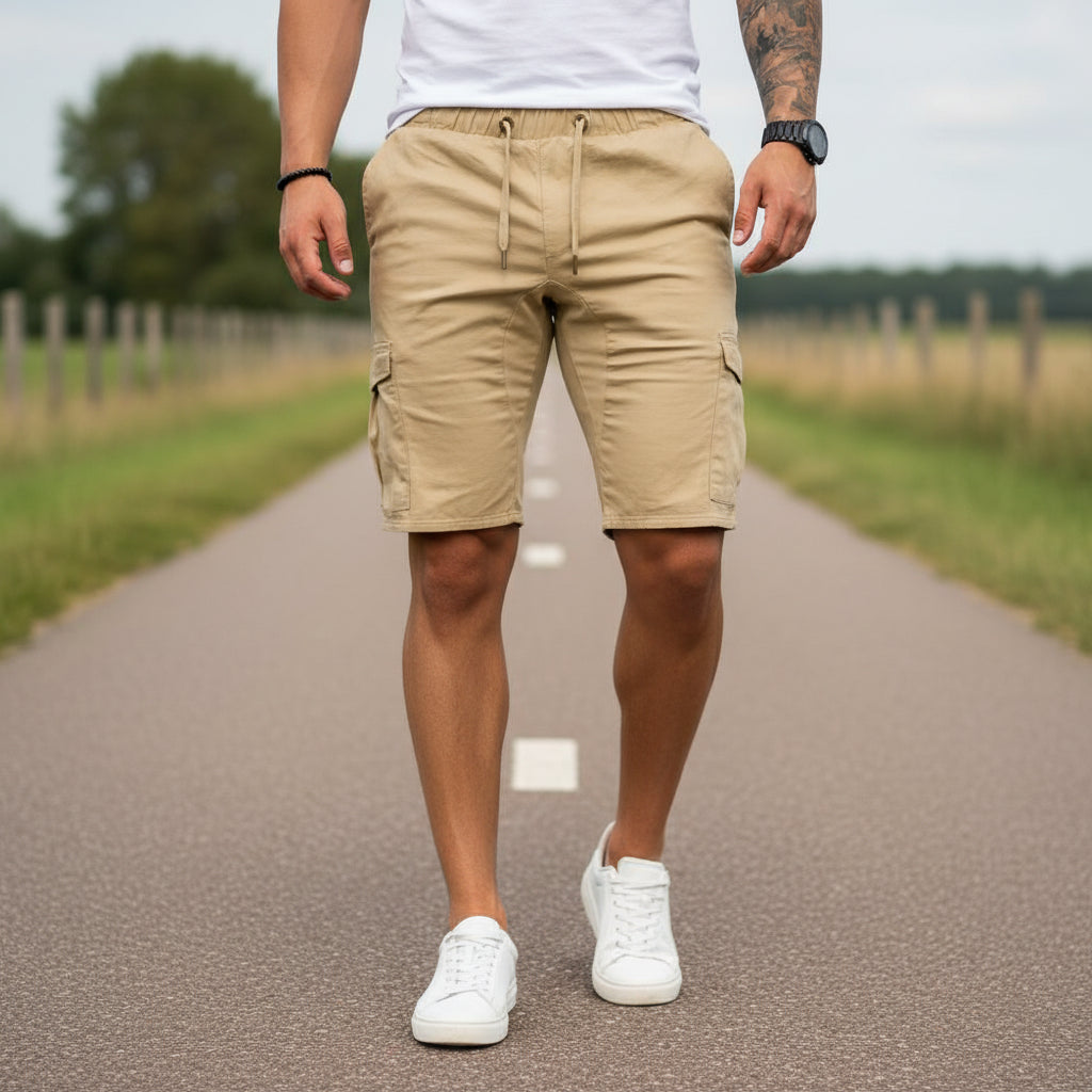 Vince Heren Korte Broek | Cargo Design-Basser-Khaki-S-Basser
