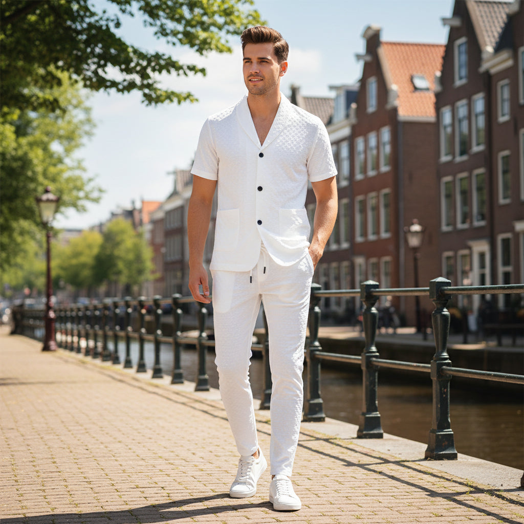 Vince Heren Set | Eigentijds Design-Basser-Wit-XS-Basser