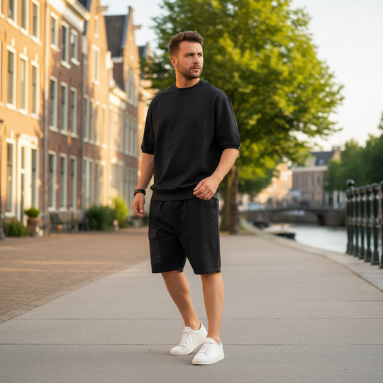 Vince Heren Set | Losse Pasvorm-Basser-Zwart-M-Basser