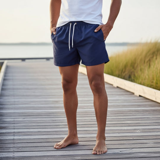 Vince Heren Strandshort | Sneldrogend Design-Basser-Donkerblauw-S-Basser