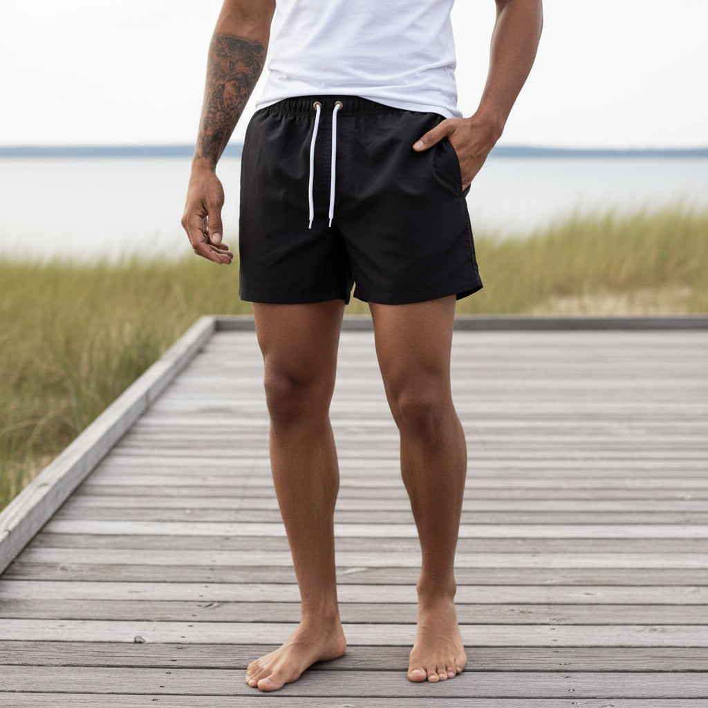 Vince Heren Strandshort | Sneldrogend Design-Basser-Zwart-S-Basser