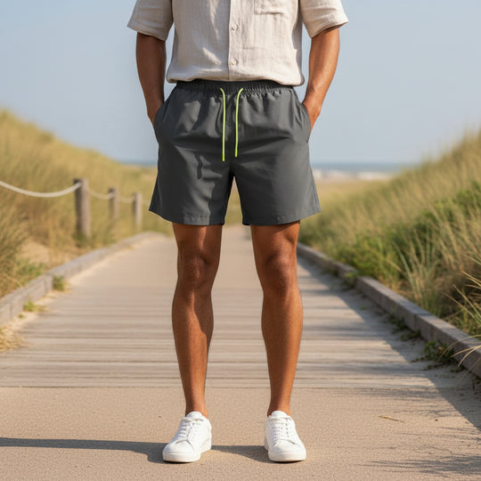 Vince Heren Zwemshort | Sneldrogend Design-Basser-Donkergrijs-S-Basser