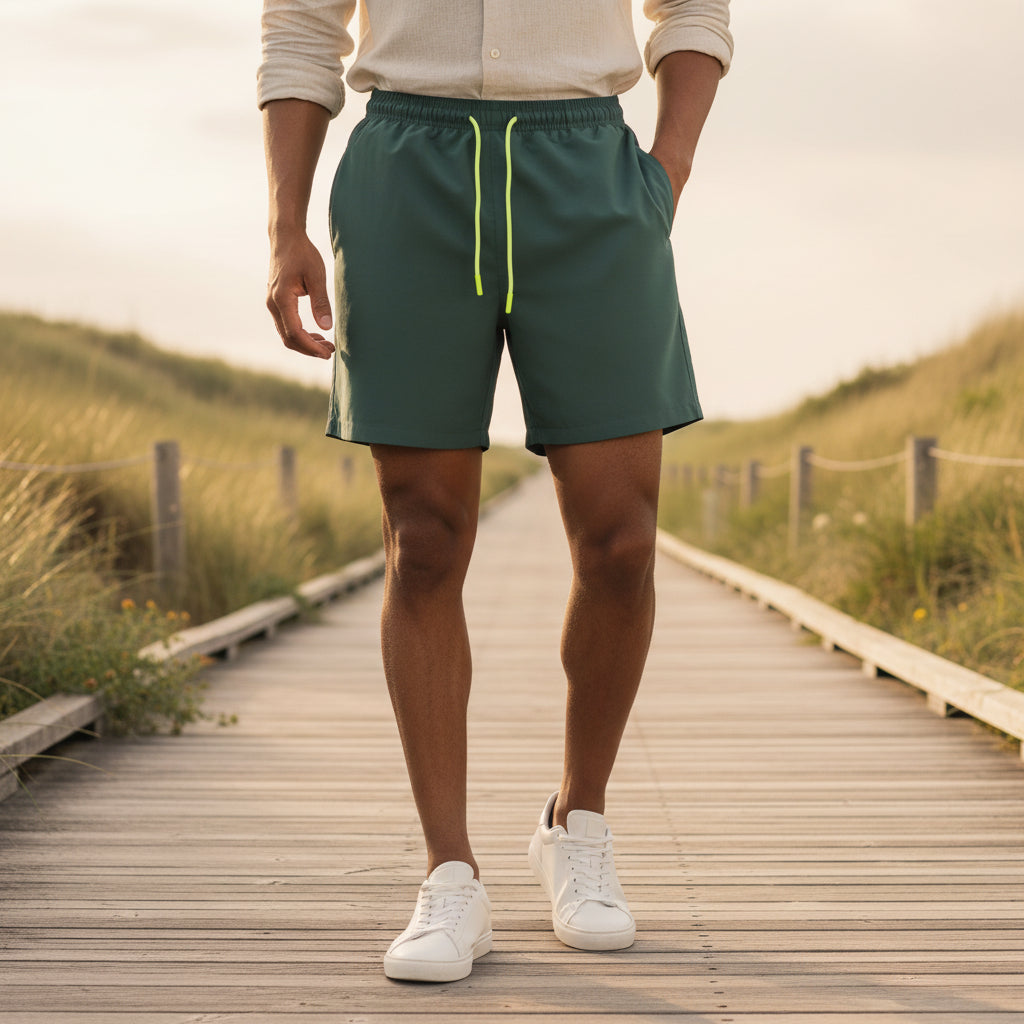 Vince Heren Zwemshort | Sneldrogend Design-Basser-Legergroen-S-Basser