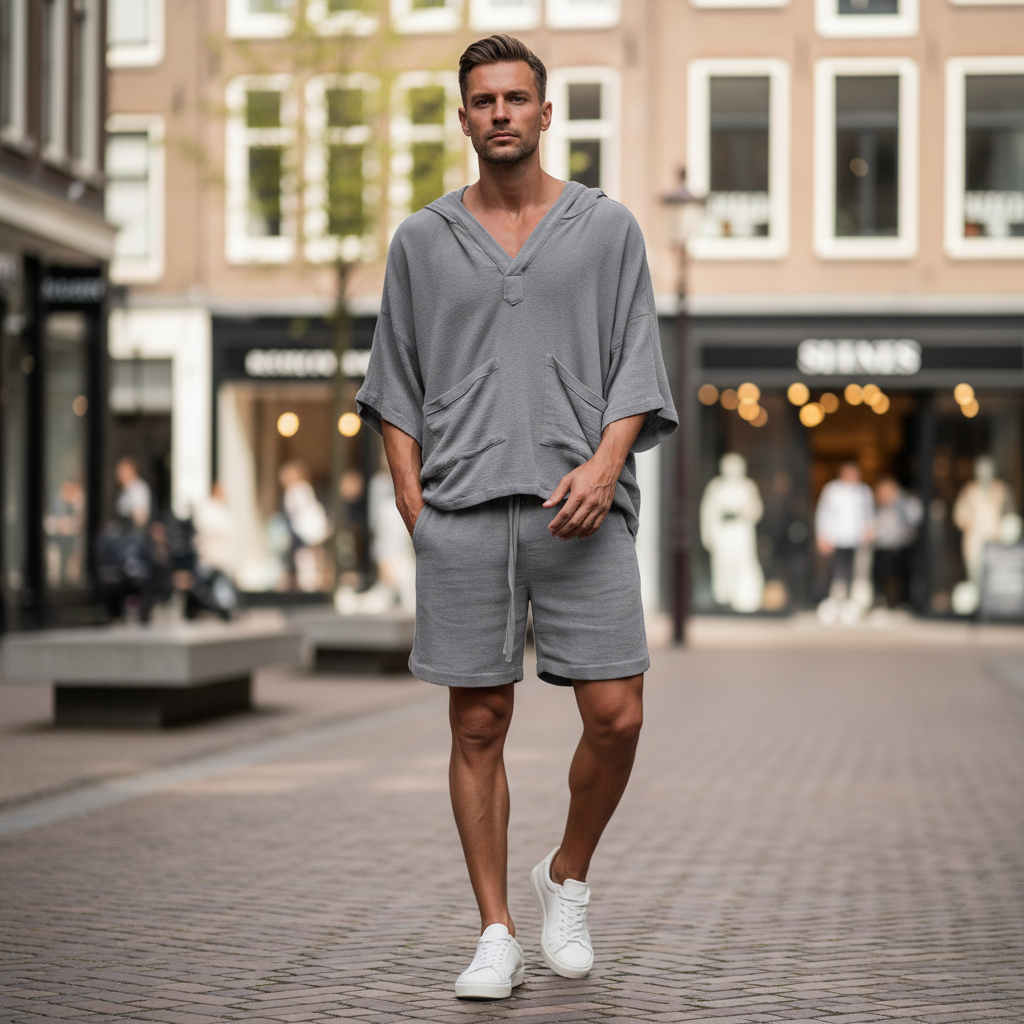Vince Oversized Set | Luchtig Design-Basser-Grijs-S-Basser