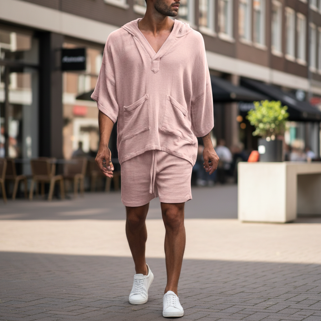 Vince Oversized Set | Luchtig Design-Basser-Roze-S-Basser