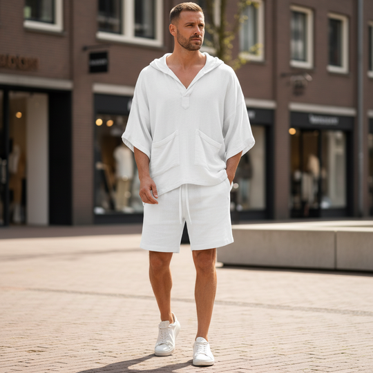 Vince Oversized Set | Luchtig Design-Basser-Wit-S-Basser