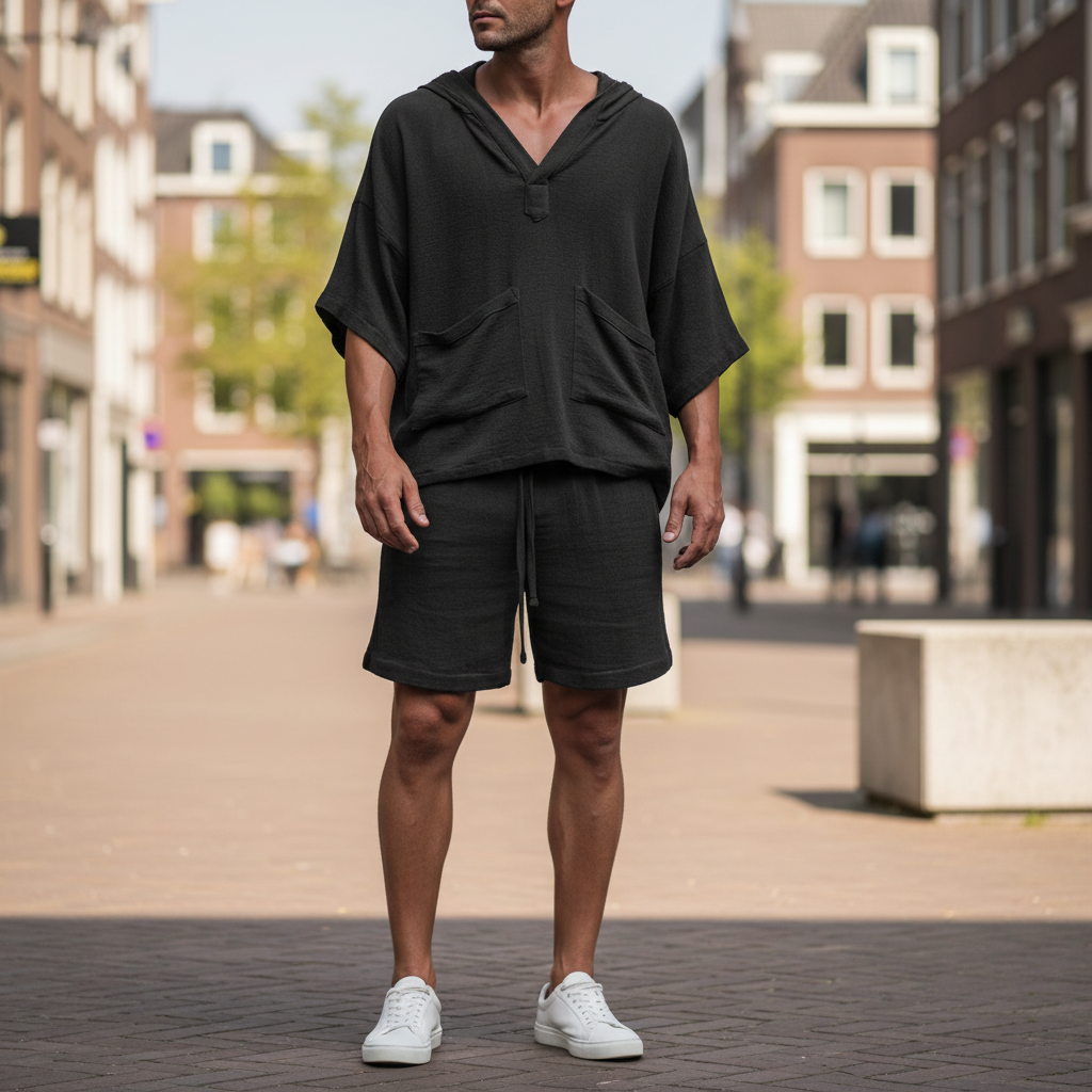 Vince Oversized Set | Luchtig Design-Basser-Zwart-S-Basser